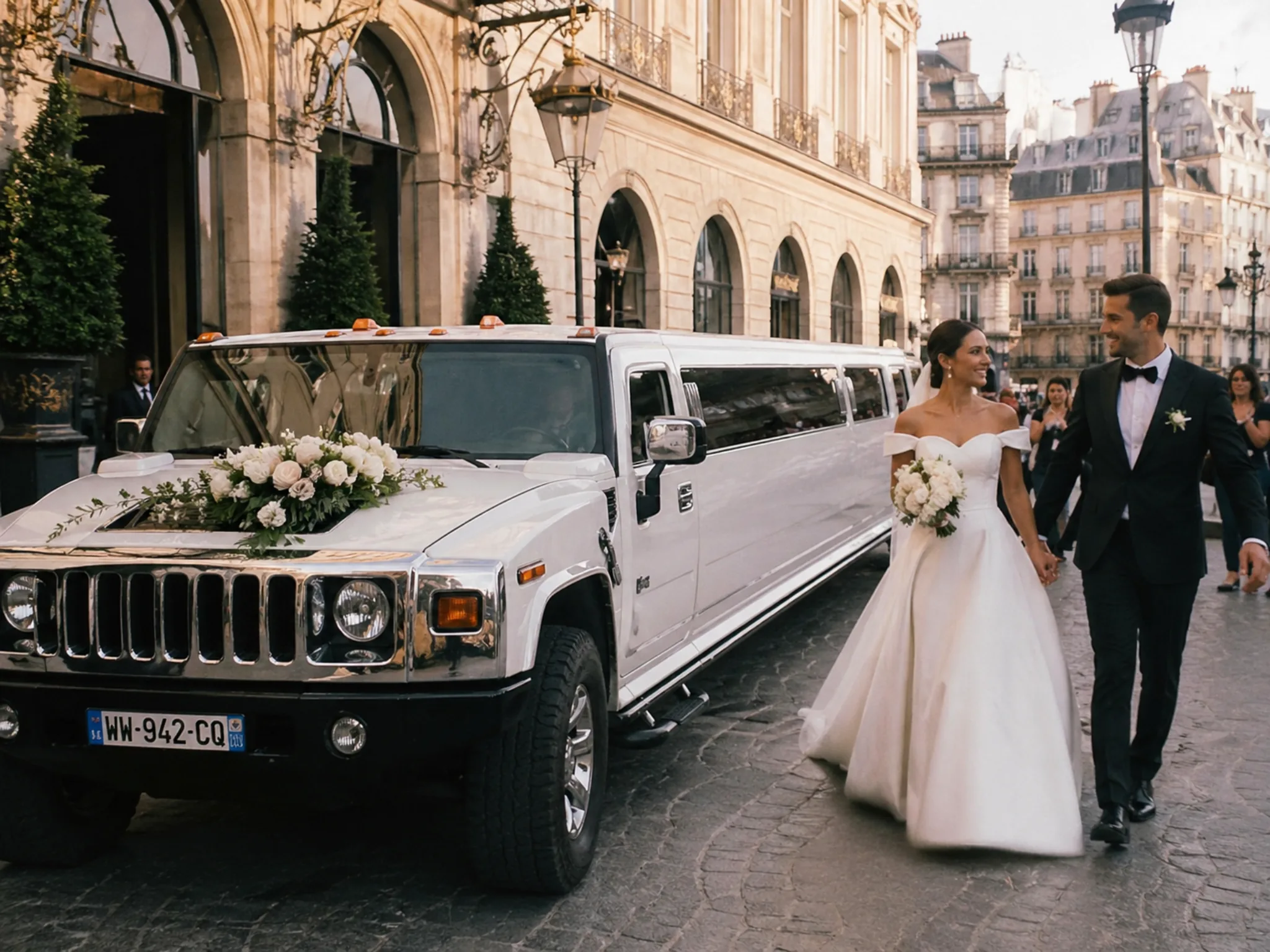 Limousine Hummer H3 pour mariage à Paris